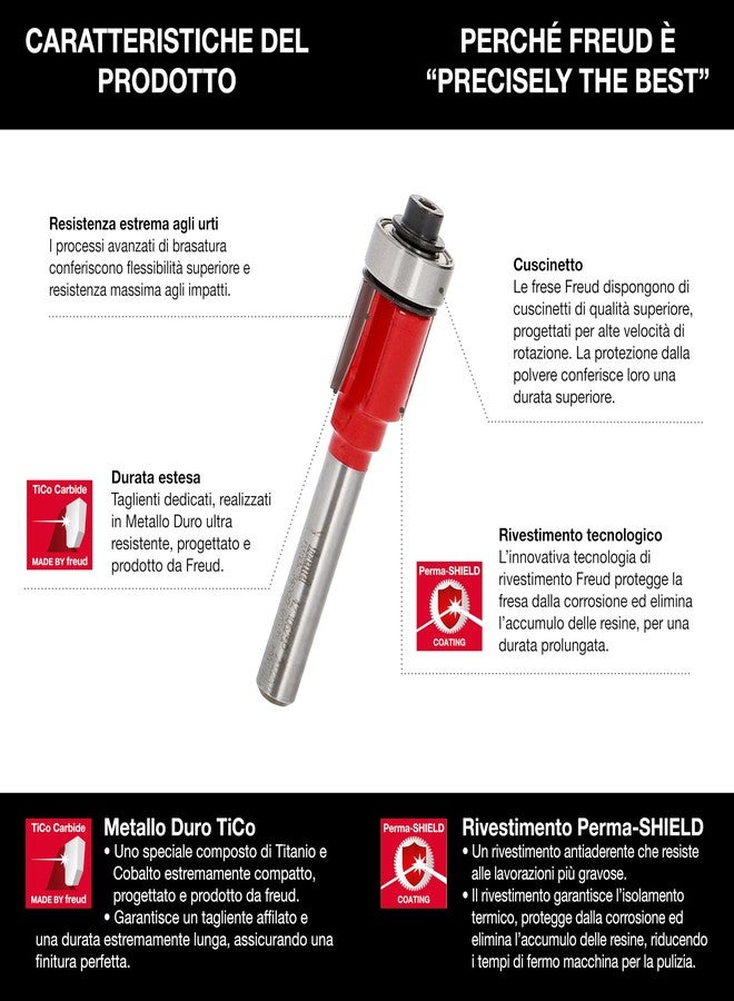 Freud (Bosch Group) F03FR01933 Flush Trim Bit - Wood - 8mm - Image 4